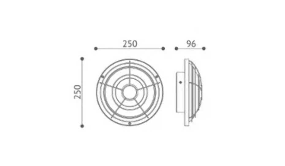 Rasonix Shielded Wall Light - View 2