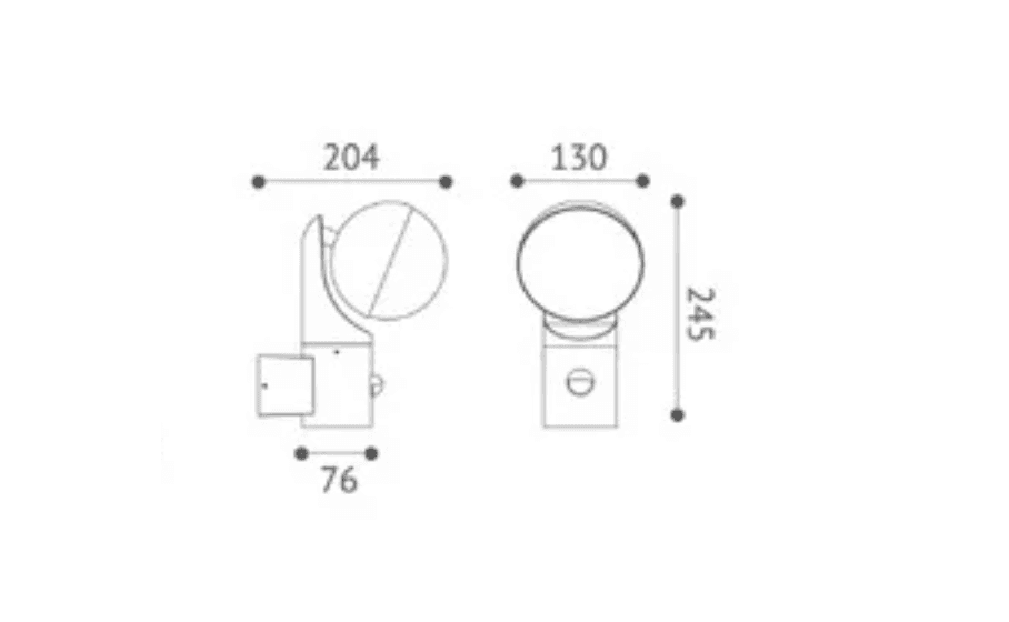 Quad Sensor Wall Light - View 2